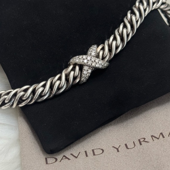 David Yurman Jewelry - David Yurman Diamond X Lyrica Bracelet .925